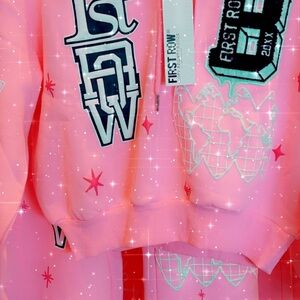 First Row Pink Track Pants & Joggers